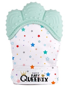 כפפת נשכן עם בד מרשרש לתינוק - ירקרק