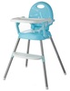 כיסא אוכל רב שלבי 3 ב 1 הופך לבוסטר, 2 מצבי גובה ומגש - תכלת