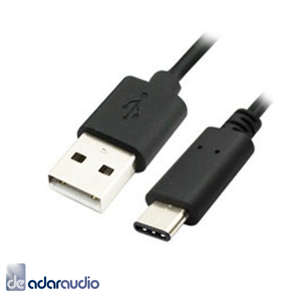 כבל USB תקע C זכר - A 2.0 זכר 1 מטר