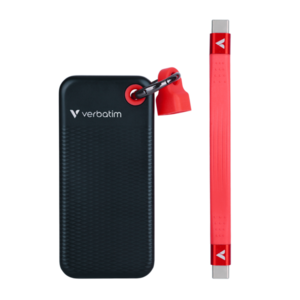 כונן חיצוני Verbatim Pocket SSD USB 3.2 Gen 2 1TB Black/Red 
