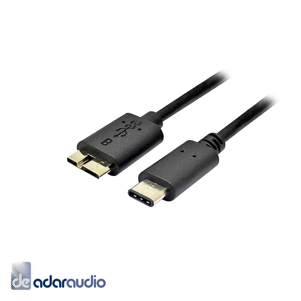 כבל USB תקע C זכר - MICRO B 3.0 זכר 1 מטר