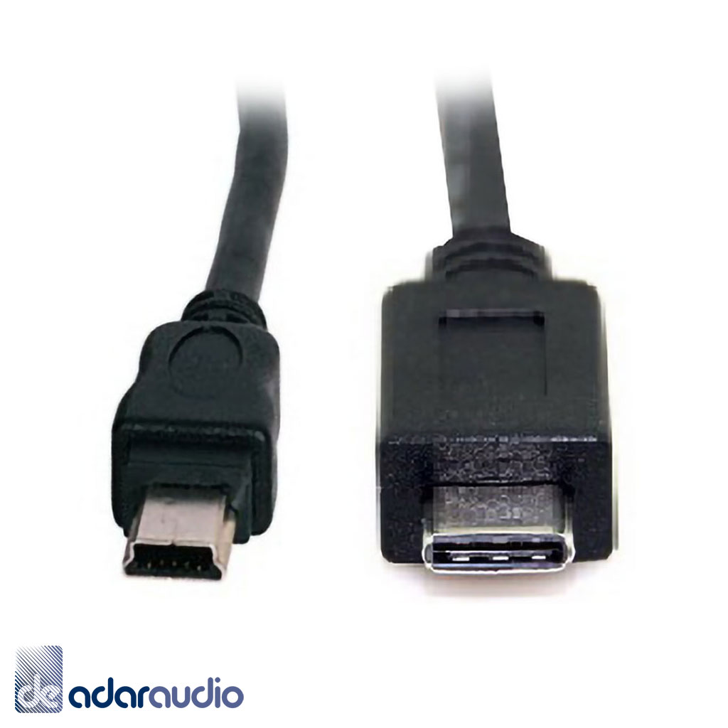 כבל Mini USB זכר ל-USB-C זכר באורך 1 מטר