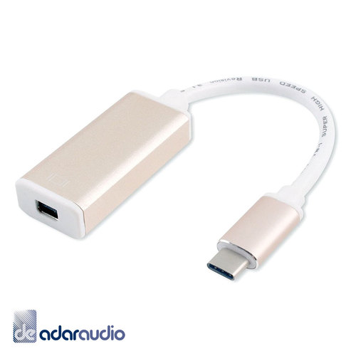 מתאם USB C ל-MINI DISPLAY PORT נקבה, תומך 4K@60HZ