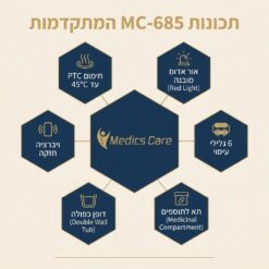  אמבט עיסוי SPA לרגליים MC-685 — חימום PTC + אור אדום + ויברציה + 6 גלילי עיסוי 