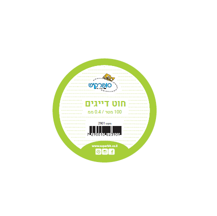 חוט דייג 0.4 מ"מ
