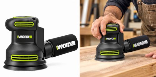 מרסס צבע נטען 20V WORX Brussels + מלטשת נטענת 5'' 20V  [ סוללה 20 וולט 2 אמפר+ מטען ]
