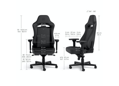 כיסא גיימינג NOBLECHAIRS HERO ST BLACK EDITION בצבע שחור