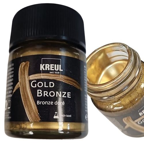 צבע לכה מטאלי זהב בסיס שרף סינתטי 50 מל KREUL Gold Bronze