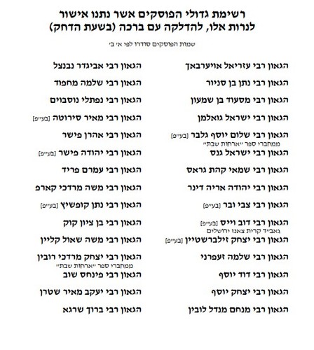 נרות שבת חשמליים