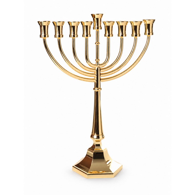 חנוכיית "אור מלכות" בגוון זהב