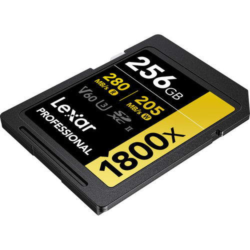 כרטיס זיכרון Lexar 256GB Professional 1800x UHS-II SDXC