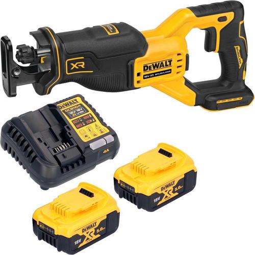 מסור חרב נטען 18V XR כולל 2 סוללות 5AH ומטען Dewalt DCS386NT