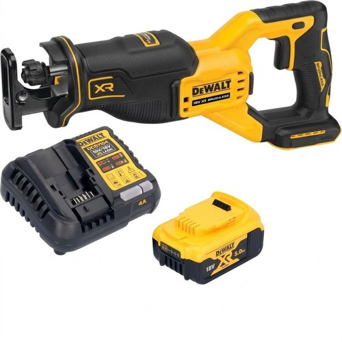 מסור חרב נטען 18V XR כולל סוללה 5AH ומטען Dewalt DCS386NT