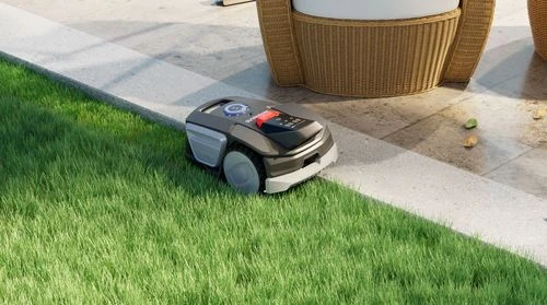 מכסחת דשא רובוטית SUNSEEKER V1 סנסיקר – כיסוח מדויק לאורך שפת המדשאה בצמוד למדרכה באמצעות ניווט מצלמה חכם ללא חוט תיחום
