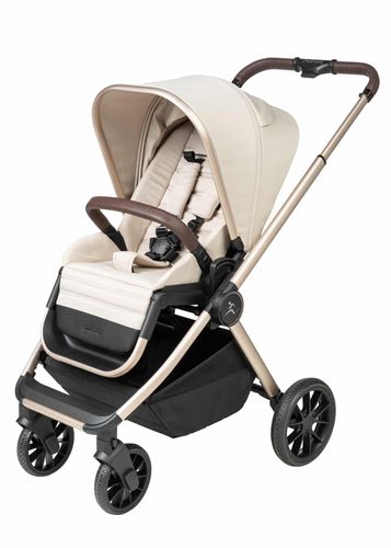 עגלת תינוק סיילו פרו Cielo Pro דגמי 2024 Sportline צבע שלד בז Brushed | ריפוד שנהב | ידית חומה