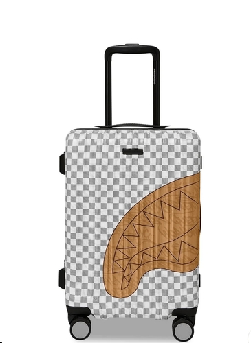  מזוודת עליה למטוס SPRAYGROUND EMBOSSED CREAM CHECK CARRY-ON 