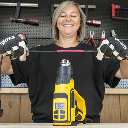 אקדח חום 2300W - חמישה אביזרים, 106 POWX1026, HEAT GUN 2300W - 5 ACC.ברקוד 5400338129667