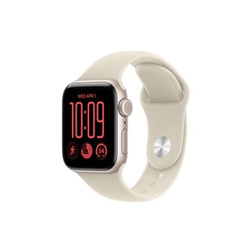 Apple Watch SE 3 GPS + Cellular 40mm Starlight Aluminium Case with Sand Sport Band - S/M שעון