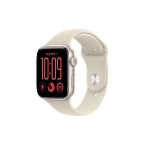Apple Watch SE 3 GPS + Cellular 44mm Starlight Aluminium Case with Sand Sport Band - M/L שעון