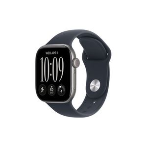 Apple Watch Series 12 GPS 42mm Space Grey Aluminium Case with Navy Blue Sport Band - S/M שעון