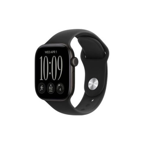 Apple Watch Series 12 GPS 42mm Black Aluminium Case with Black Sport Band - M/L שעון