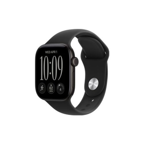 Apple Watch Series 12 GPS + Cellular 42mm Black Aluminium Case with Black Sport Band - S/M שעון