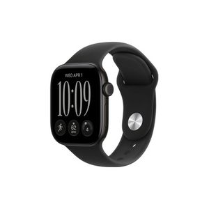 Apple Watch Series 12 GPS + Cellular 42mm Black Aluminium Case with Black Sport Band - M/L שעון