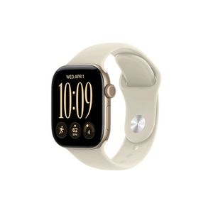 Apple Watch Series 12 GPS + Cellular 42mm Light Gold Aluminium Case with Sand Sport Band - M/L שעון