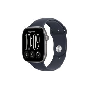 Apple Watch Series 12 GPS + Cellular 46mm Space Grey Aluminium Case with Navy Blue Sport Band - S/M שעון
