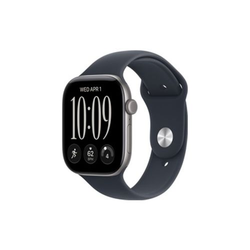 Apple Watch Series 12 GPS + Cellular 46mm Space Grey Aluminium Case with Navy Blue Sport Band - M/L שעון