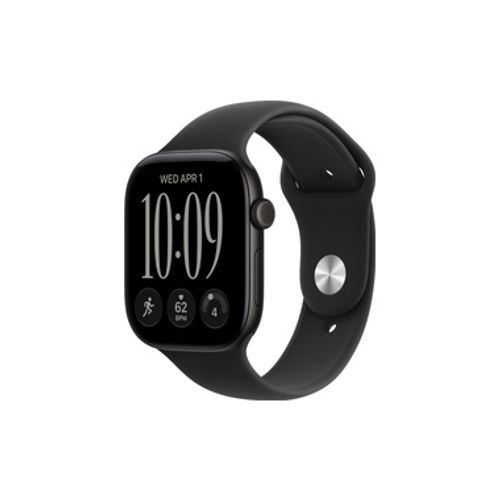 Apple Watch Series 12 GPS + Cellular 46mm Black Aluminium Case with Black Sport Band - M/L שעון
