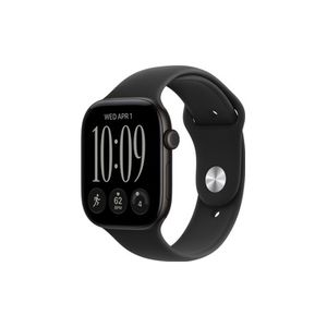 Apple Watch Series 12 GPS + Cellular 46mm Black Aluminium Case with Black Sport Band - M/L שעון