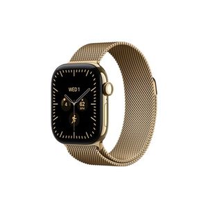 Apple Watch Series 12 GPS + Cellular 42mm Radiant Gold Titanium Case with Radiant Gold Milanese Loop שעון