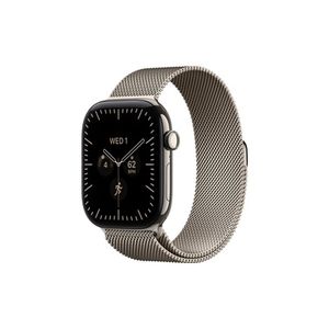 Apple Watch Series 12 GPS + Cellular 46mm Natural Titanium Case with Natural Milanese Loop - M/L שעון