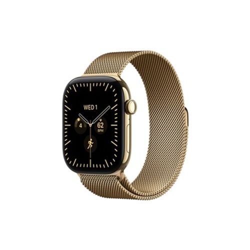 Apple Watch Series 12 GPS + Cellular 46mm Radiant Gold Titanium Case with Radiant Gold Milanese Loop - S/M שעון