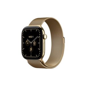 Apple Watch Series 12 GPS + Cellular 46mm Radiant Gold Titanium Case with Radiant Gold Milanese Loop - S/M שעון