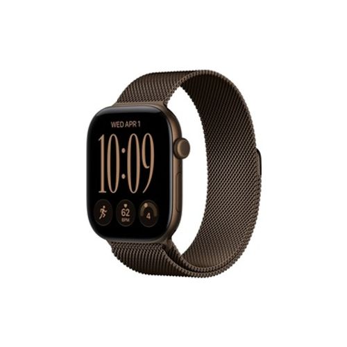 Apple Watch Series 12 GPS + Cellular 46mm Dark Bronze Aluminium Case with Dark Bronze Milanese Loop - M/L שעון