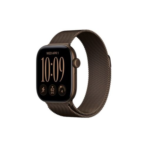 Apple Watch Series 12 GPS + Cellular 42mm Dark Bronze Aluminium Case with Dark Bronze Milanese Loop שעון