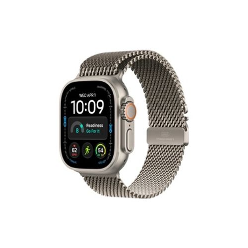 Apple Watch Ultra 4 GPS + Cellular 49mm Natural Titanium Case with Natural Titanium Milanese Loop - S שעון