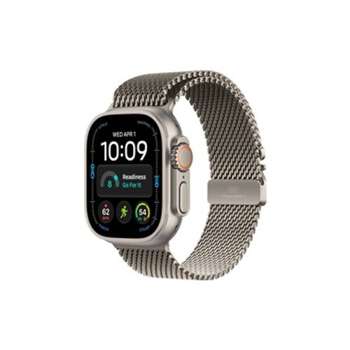 Apple Watch Ultra 4 GPS + Cellular 49mm Natural Titanium Case with Natural Titanium Milanese Loop - M שעון