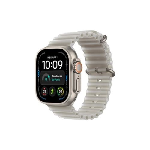 Apple Watch Ultra 4 GPS + Cellular 49mm Natural Titanium Case with Translucent Grey Ocean Band שעון