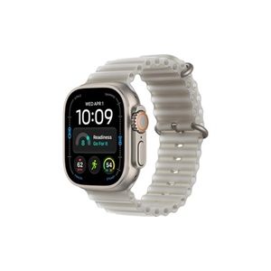 Apple Watch Ultra 4 GPS + Cellular 49mm Natural Titanium Case with Translucent Grey Ocean Band שעון