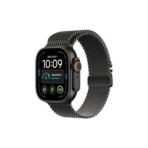 Apple Watch Ultra 4 GPS + Cellular 49mm Black Titanium Case with Black Titanium Milanese Loop - S שעון