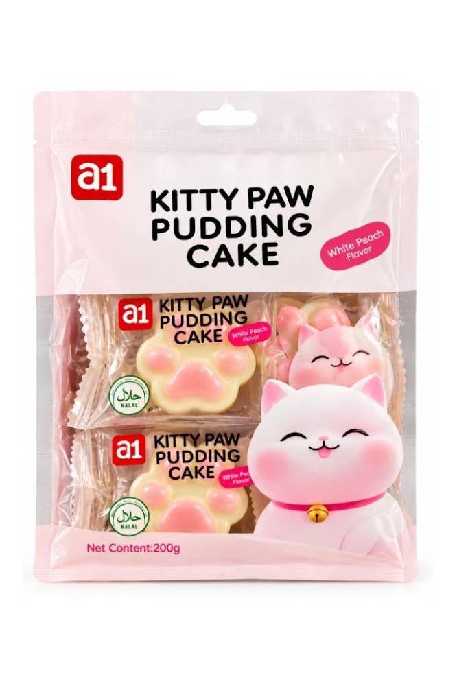 KITTY PAW PUDDING CAKE- עוגת פודינג בטעם אפרסק לבן 200 גרם