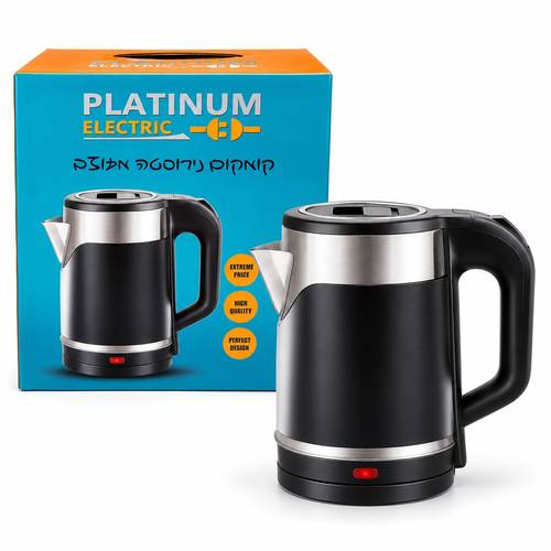 קומקום נירוסטה מעוצב בצבע שחור PLATINUM