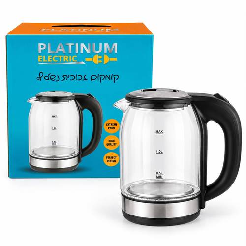 קומקום זכוכית נשלף PLATINUM