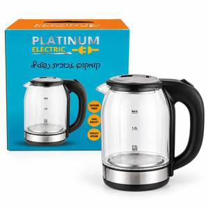 קומקום זכוכית נשלף PLATINUM