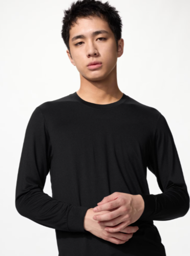 חולצה טרמית לגבר יוניקלו יפן UNIQLO HEATTECH Crew Neck T 