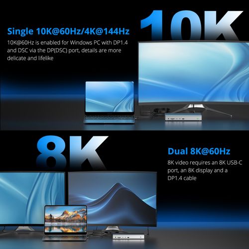 תחנת עגינה Wavlink WL-UG75PD1-DH2 – 100W PD / 2.5G Ethernet / 4K/8K Display