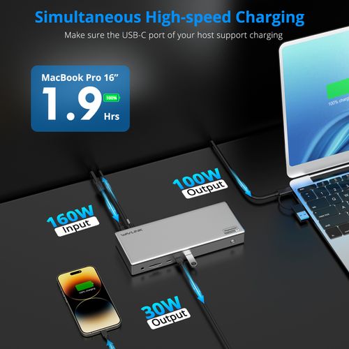 תחנת עגינה Wavlink WL-UG75PD1-DH2 – 100W PD / 2.5G Ethernet / 4K/8K Display